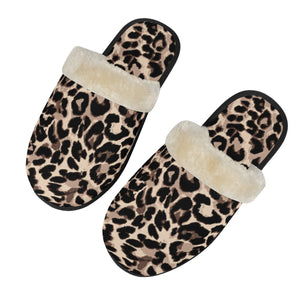 Leopard Print Warm Slippers