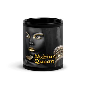 Nubian Queen Black Glossy Mug