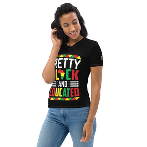 Pretty Black & Educated Women's T-shirt