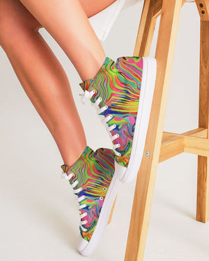 Watercolors Women's Hightop Canvas Shoe
