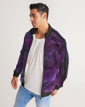 Purple Passion Men's Stripe-Sleeve Track Jacket freeshipping - %janaescloset%