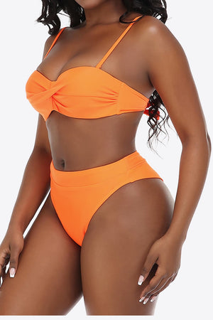 Print Bikini Set with Swim Dress