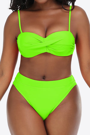 Print Bikini Set with Swim Dress