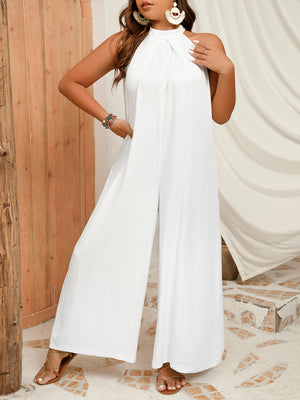 All White Everything Wide Leg Jumpsuit