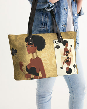 Black Queen Card Stylish Tote freeshipping - %janaescloset%