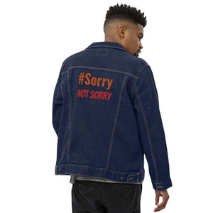 #SorryNotSorry Men's Denim Jacket