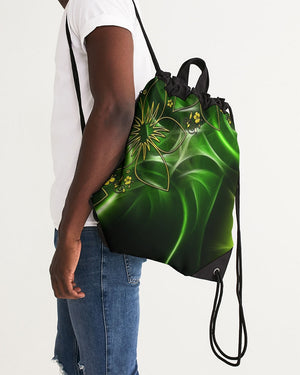 Emerald Gold Canvas Drawstring Bag freeshipping - %janaescloset%