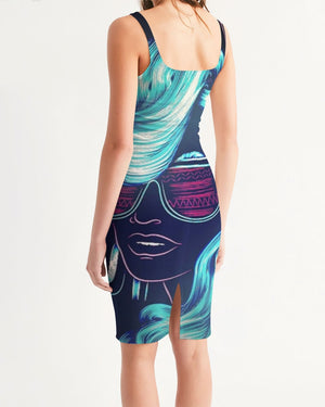Aqua Girl Women's Midi Bodycon Dress freeshipping - %janaescloset%