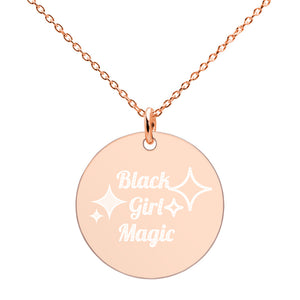 Black Girl Magic Disc Necklace freeshipping - %janaescloset%