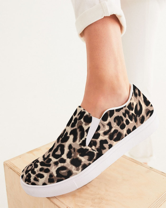 Running Leopard Women's Slip-On Canvas Shoe