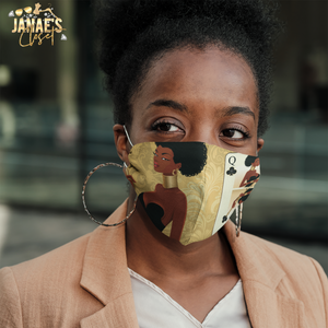 Black Queen Card face mask