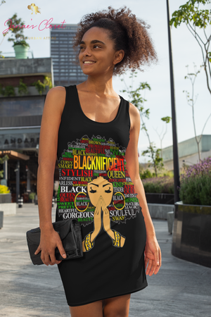 Blacknificent Women's Midi Bodycon Dress